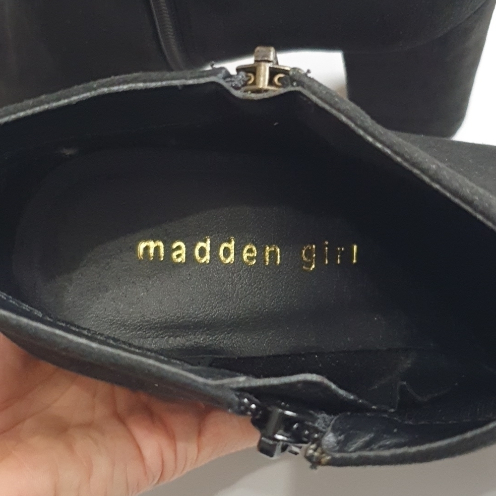 Madden Girl  Suede Party Block Heeled Booties - Picture 8 of 10